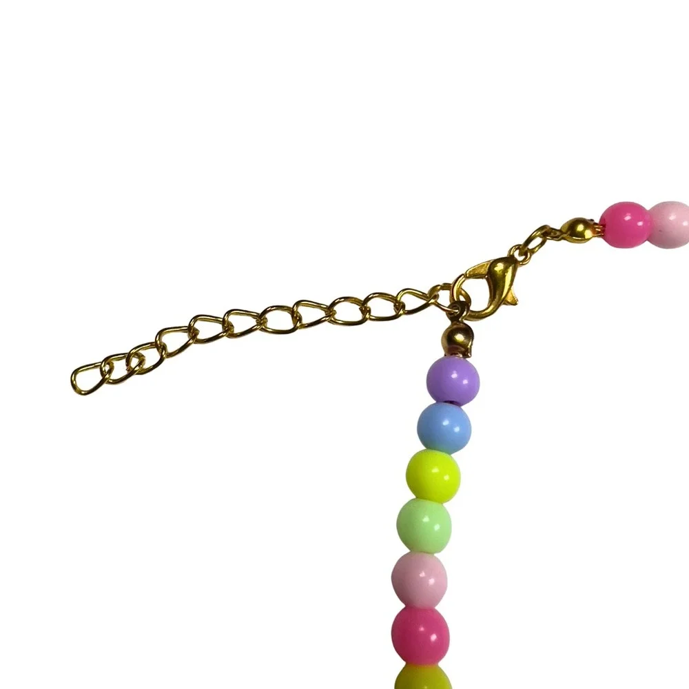 Pastel Beaded Necklace Adjustable Choker Kawaii Y2K‎ Aesthetic Jewelry